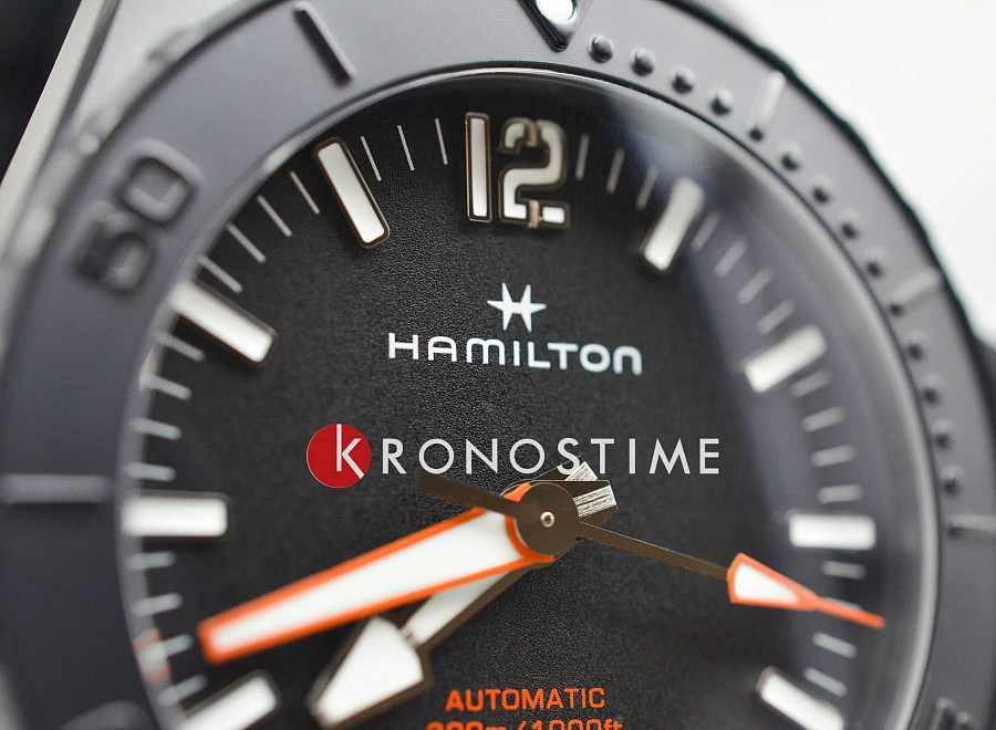 Часы Hamilton Khaki Navy Frogman Auto H77855330 — каучук, мужские