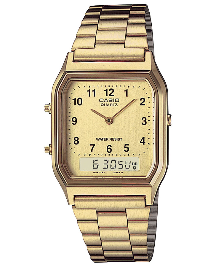 Часы Casio Vintage AQ-230GA-9B — мужские, золотой
