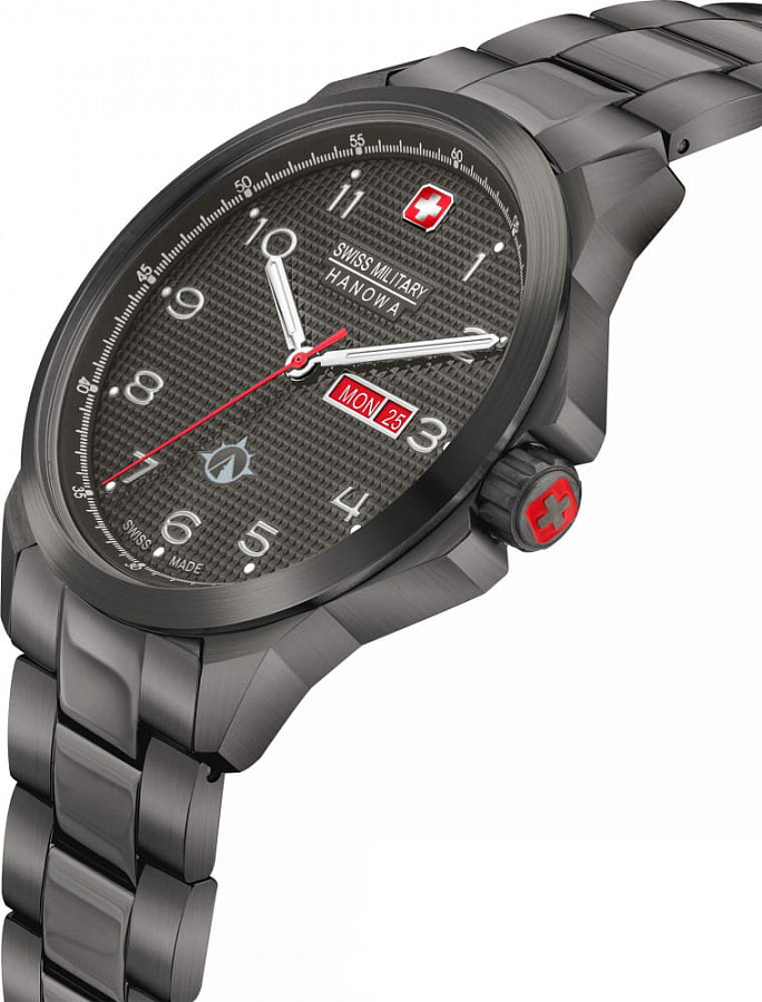 Часы Swiss Military Hanowa SMWGH2100341 — мужские, сталь с ip покрытием