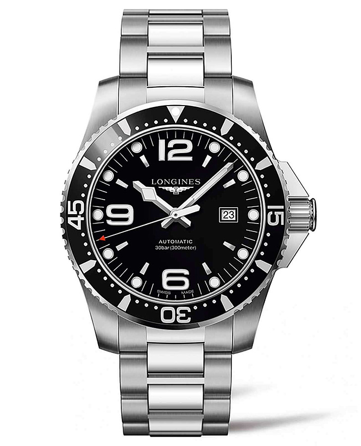 Часы Longines HydroConquest L3.841.4.56.6 — мужские, черный