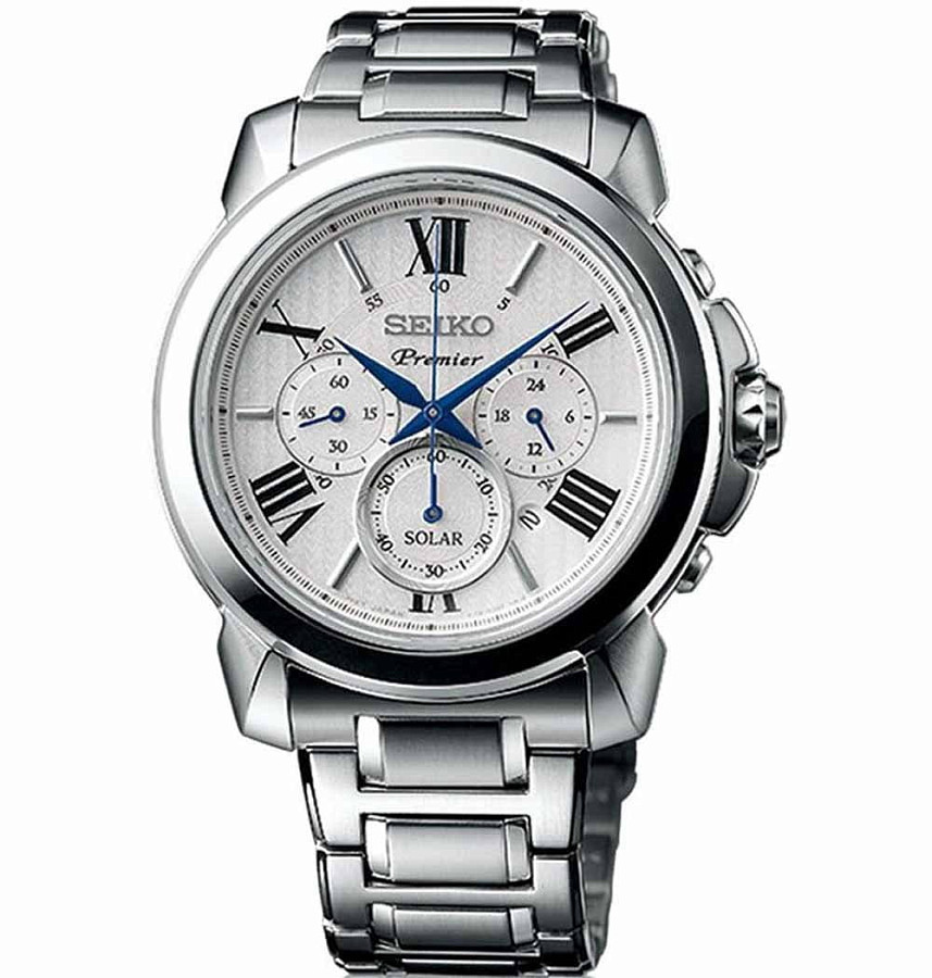 Часы Seiko SSC595P1 — мужские, белый