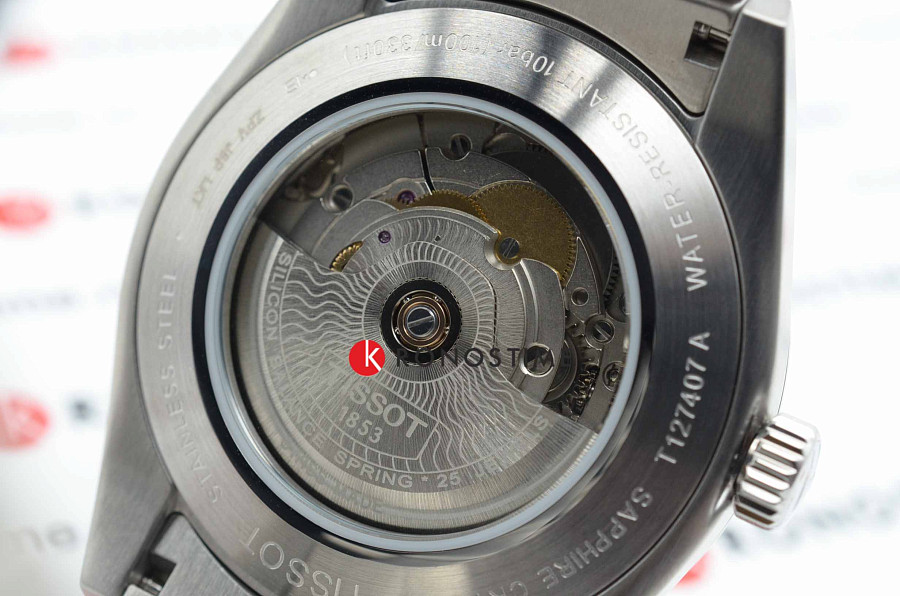 Часы Tissot Gentleman Powermatic 80 Silicium T127.407.11.031.00 — серебристый, сталь металл