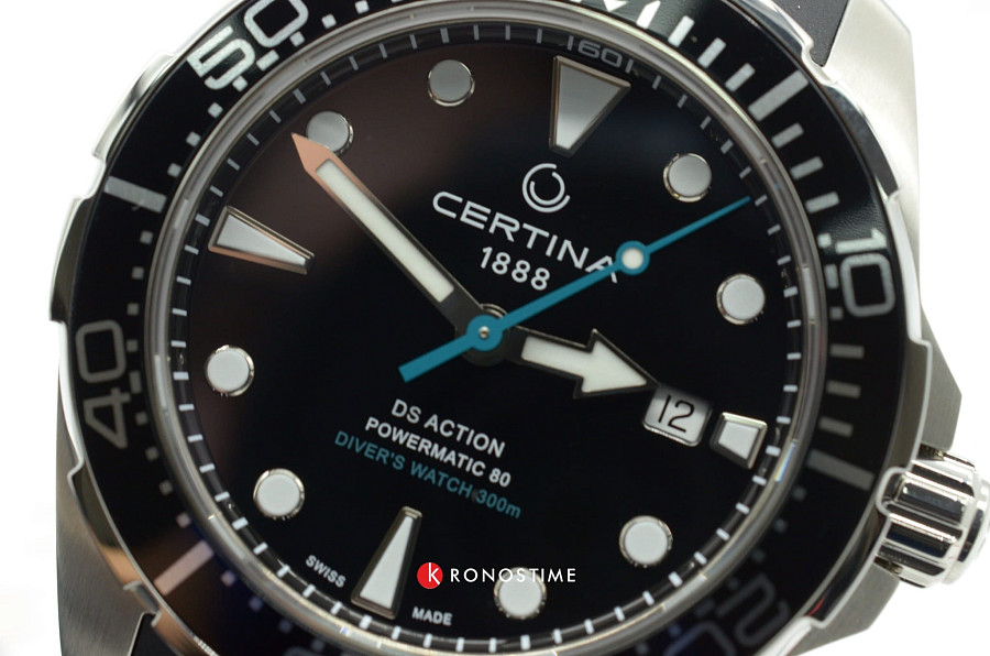 Часы Certina DS Action Diver Powermatic 80 C032.407.17.051.60 — алюминий сталь металл, Швейцария