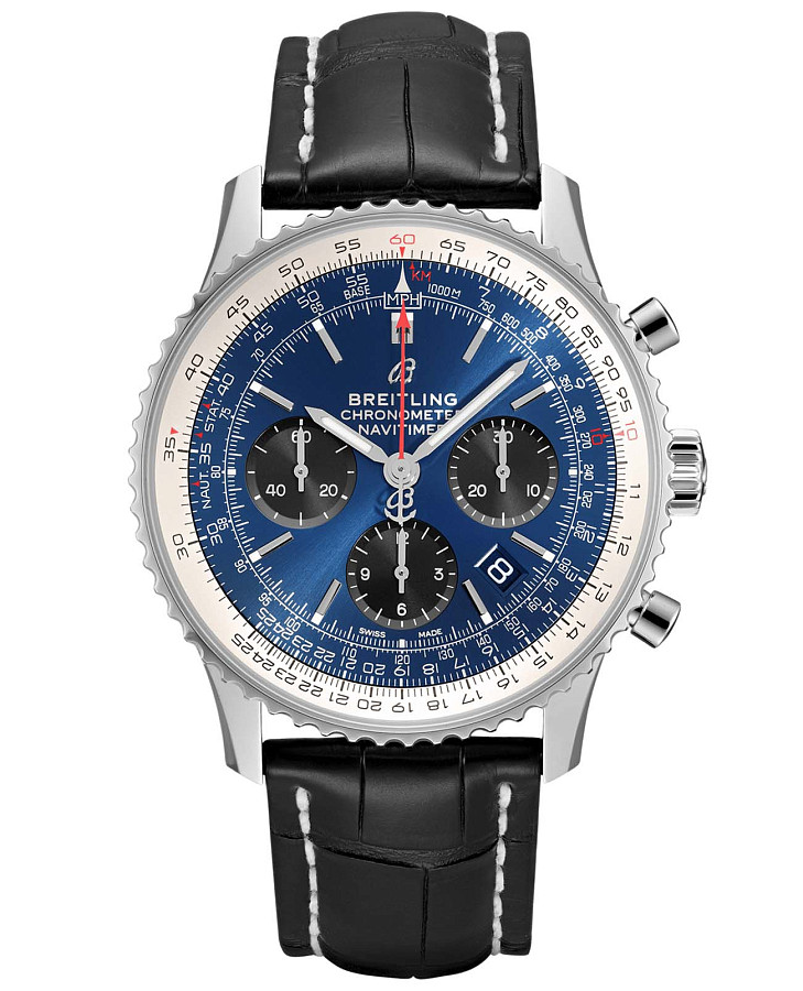 Часы Breitling Navitimer B01 Chronograph 43 AB0121211C1P1 — мужские, синий