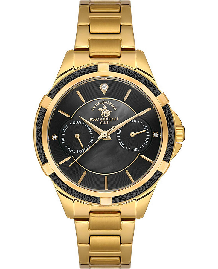 Часы Santa Barbara Polo & Racquet Club Unique SB.1.10500-2 — женские, черный
