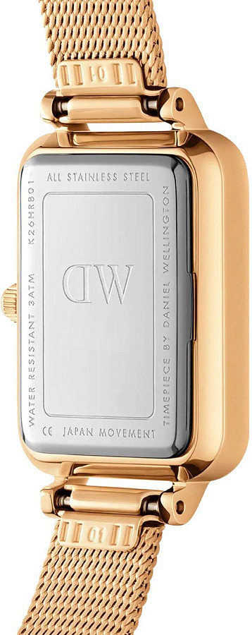 Часы Daniel Wellington Quadro Lumine Pressed Piano DW00100582 — кварцевые, сталь металл