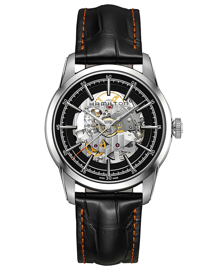 Часы Hamilton American Classic RailRoad Skeleton Auto H40655731 — мужские