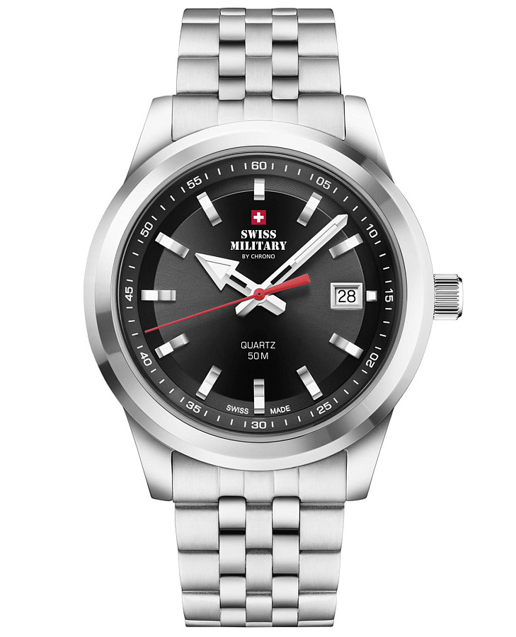 Часы Swiss Military by Chrono SM34094.01 — мужские, черный