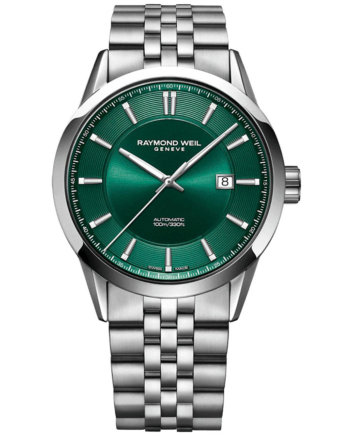 Часы Raymond Weil Freelancer 2731-ST-52001 — мужские, зеленый