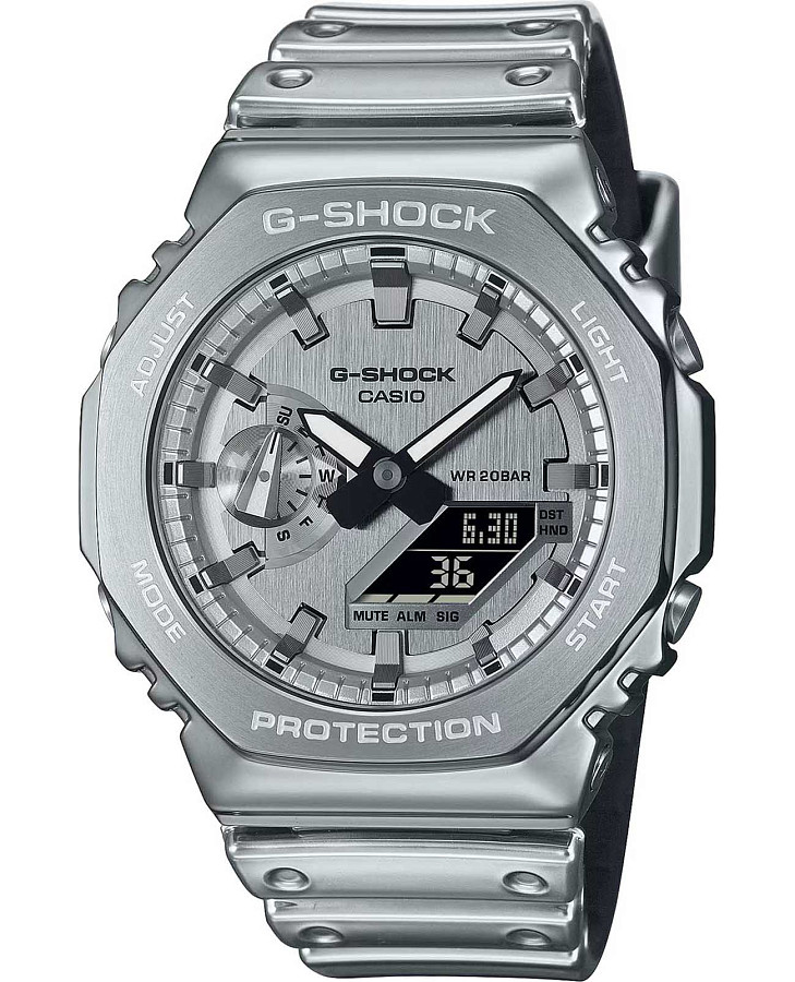 Часы Casio G-Shock GM-2100YM-8A — мужские, серебристый