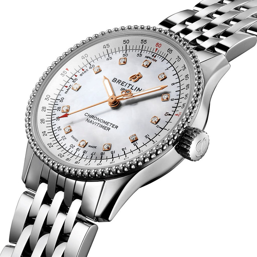 Часы Breitling Navitimer Automatic 35 A17395211A1A1 — механические, сталь металл
