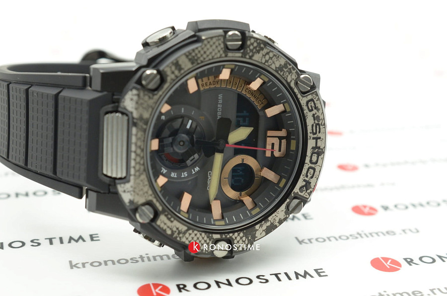 Часы Casio G-Shock GST-B300WLP-1A — электронные, сталь карбон