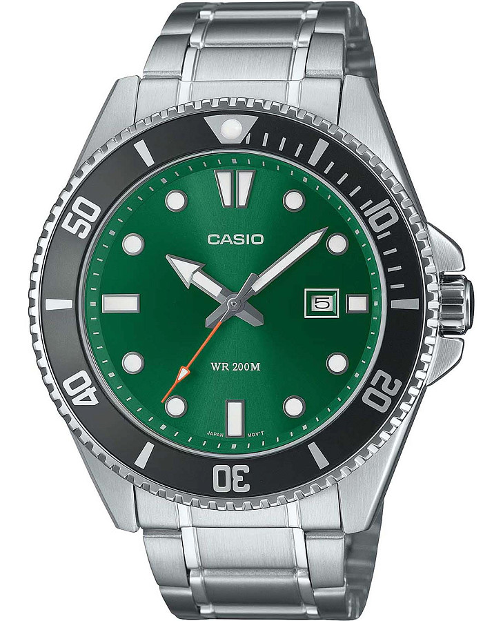 Часы Casio Collection Standard MDV-107D-3A2 — мужские, зеленый
