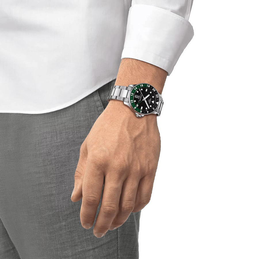 Часы Tissot Seastar 1000 Quartz Gmt T120.852.11.051.00 — кварцевые, сталь металл
