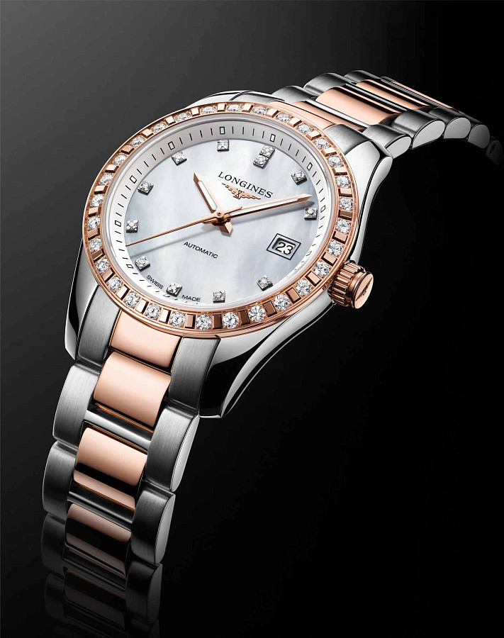Часы Longines Conquest Classic L2.285.5.88.7 — механические, сталь металл золото