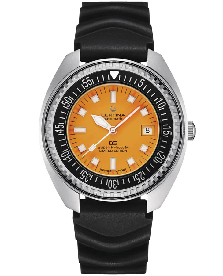 Часы Certina DS SUPER PH1000M C024.907.17.281.10 — мужские, оранжевый