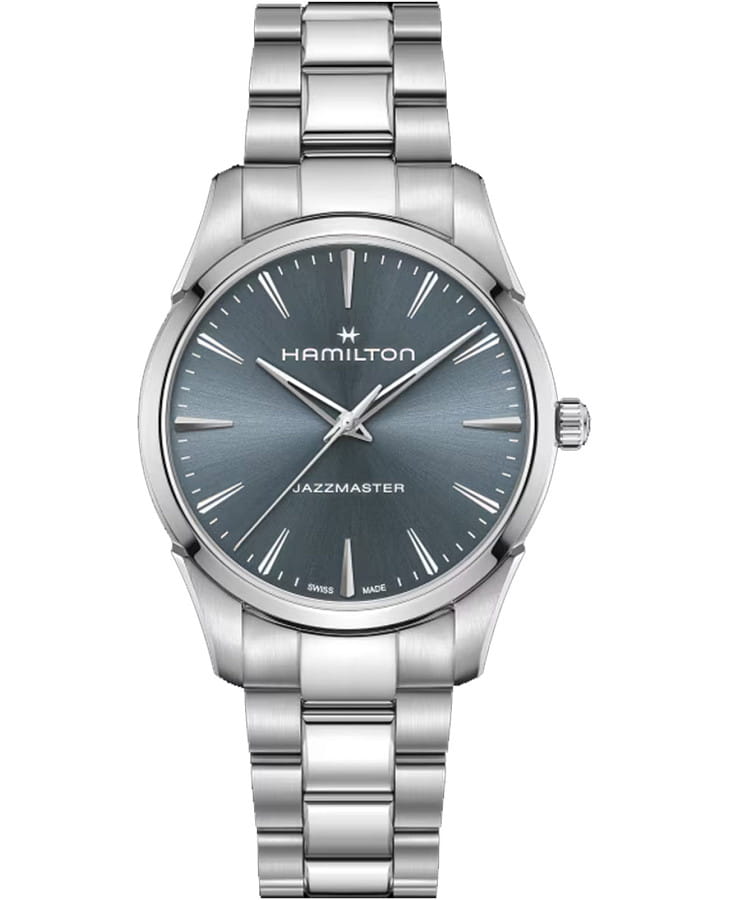Часы Hamilton Jazzmaster Quartz 40mm H32461141 — мужские, голубой