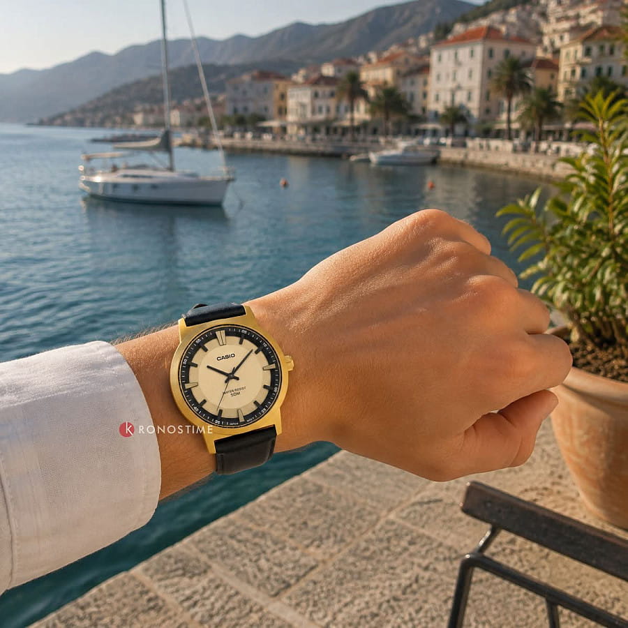Часы Casio Collection MTP-B220GL-9A — кварцевые, сталь металл
