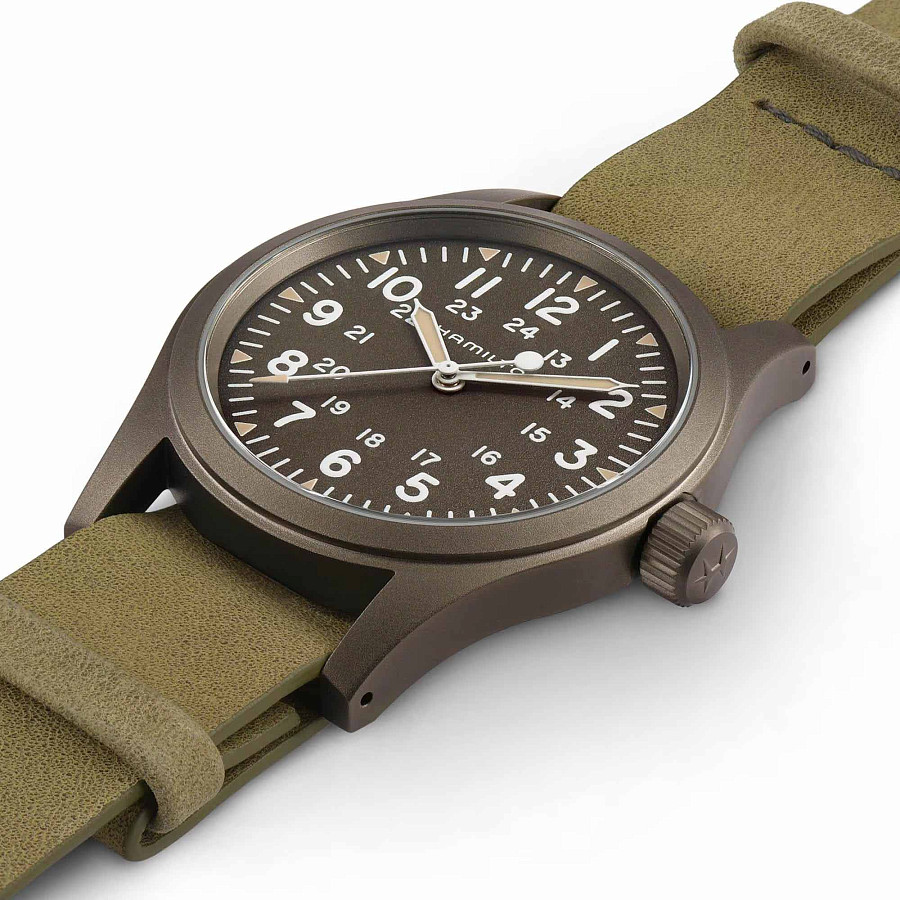 Часы Hamilton Khaki Field Mechanical H69449861 — кожаный, мужские