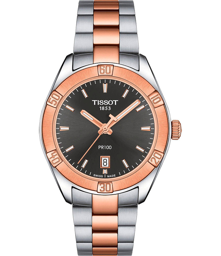 Часы Tissot PR 100 Sport Chic T101.910.22.061.00 — женские, серый