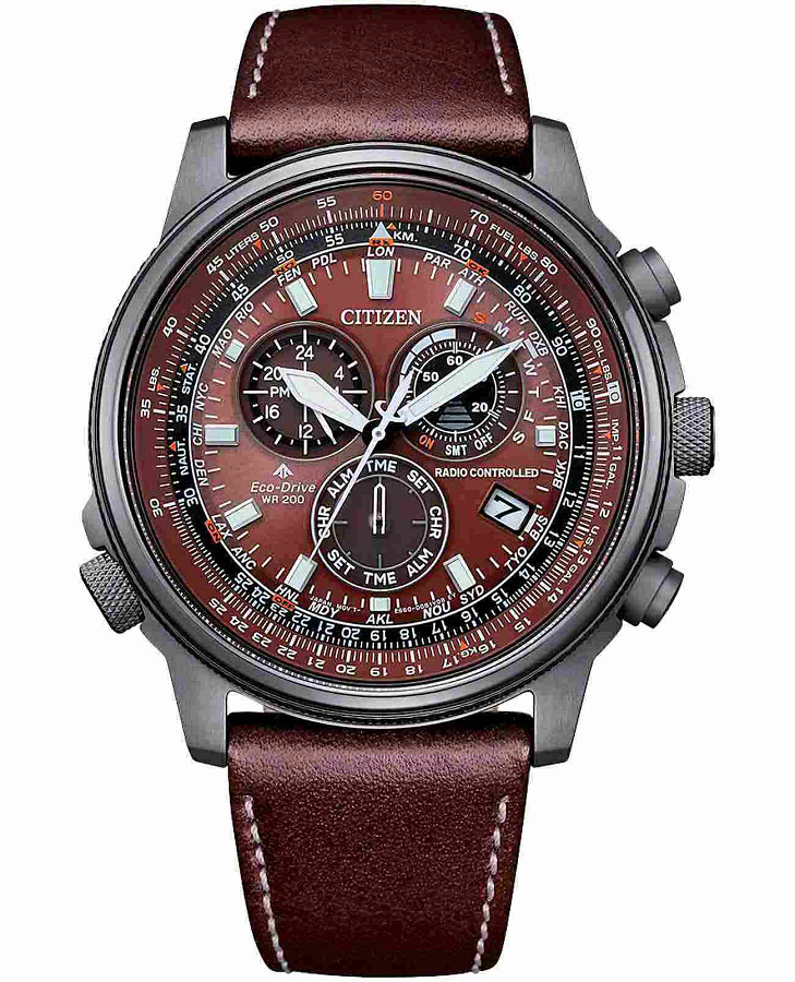 Часы Citizen Promaster CB5868-09X — мужские, бордовый