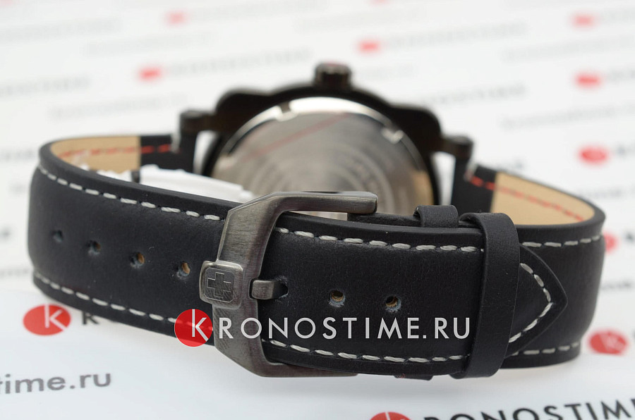 Часы Swiss Military Hanowa Aerograph SMWGB2101140 — мужские, кожа + текстиль