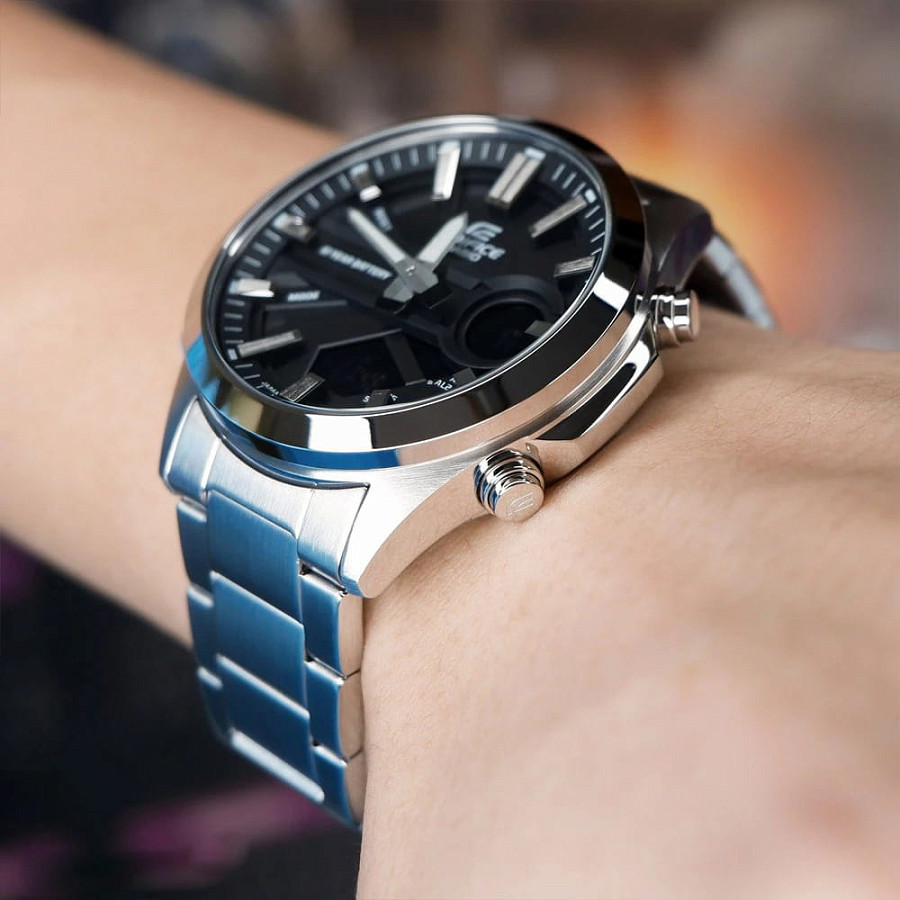 Часы Casio Edifice EFV-C120D-1A — сталь металл, Япония