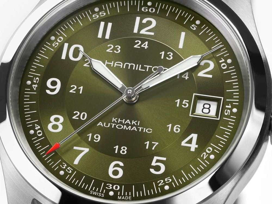 Часы Hamilton Khaki Field Auto H70455560 — мужские, коричневый