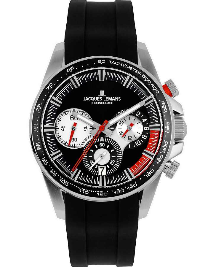 Часы Jacques Lemans Sport 1-2127A — мужские, черный