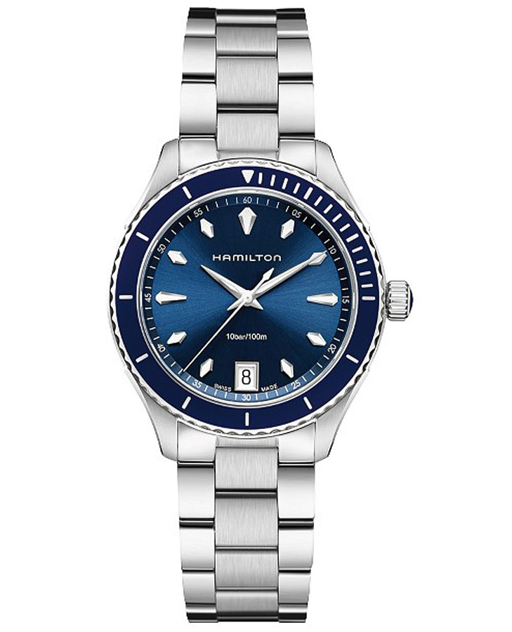 Часы Hamilton Jazzmaster Seaview Quartz H37451141 — женские, синий