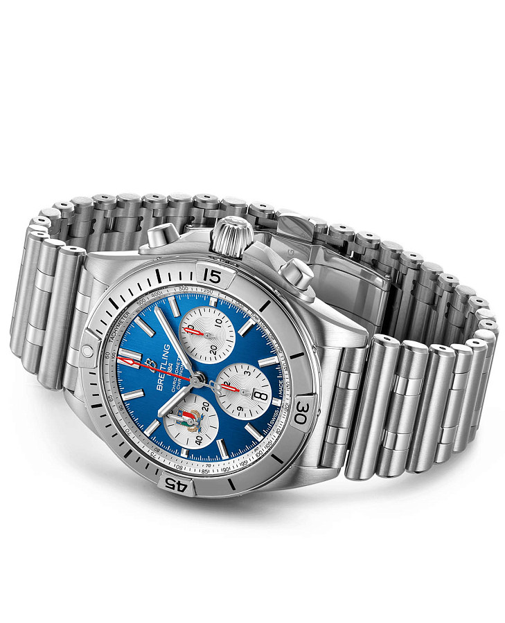 Часы Breitling Chronomat B01 42 Six Nations Italy AB0134A41C1A1 — механические, сталь металл