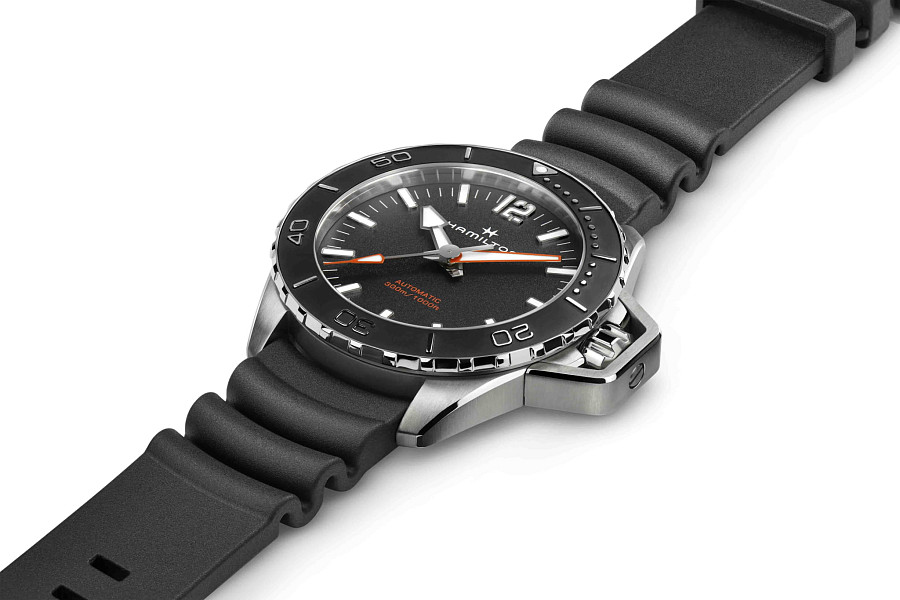Часы Hamilton Khaki Navy Frogman Auto H77825330 — механические, сталь металл