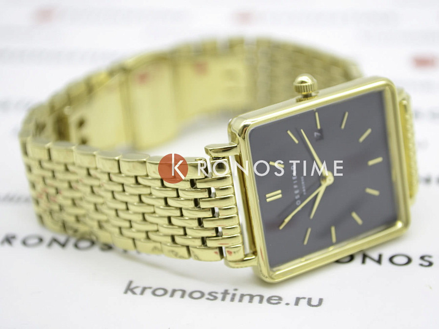 Часы Rosefield The Boxy QBSG-Q017 — черный, сталь металл