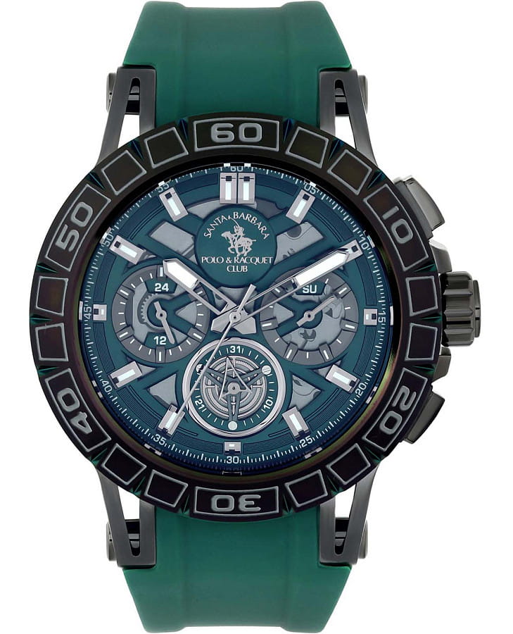 Часы Santa Barbara Polo & Racquet Club Prive SB.5.10004-1 — мужские, зеленый
