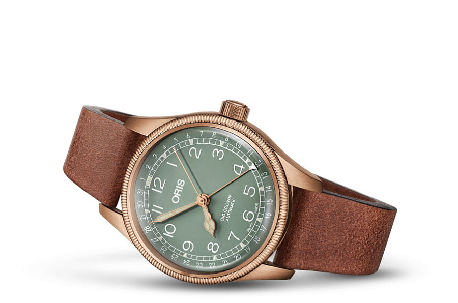 Часы Oris Big Crown Pointer Date Calibre 01 754 7749 3167-07 5 17 69GBR — механические, сталь бронза