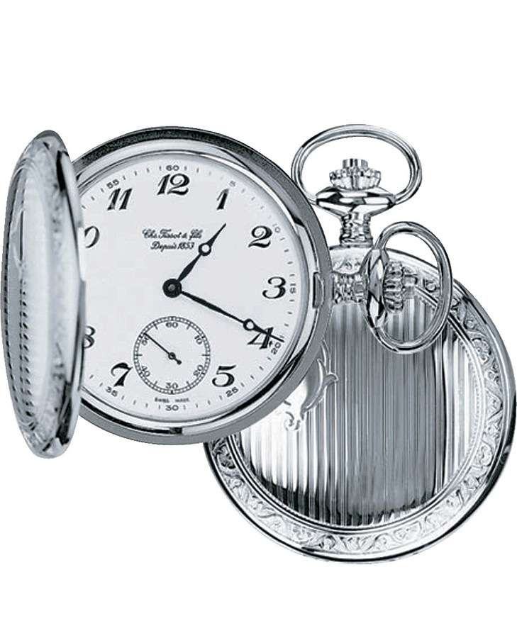 Часы Tissot Savonnette Mechanical T83.6.402.12 — мужские, белый