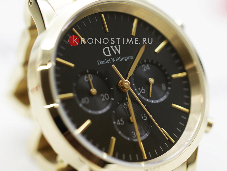 Часы Daniel Wellington Iconic Link Arctic DW00100641 — черный, металл сталь
