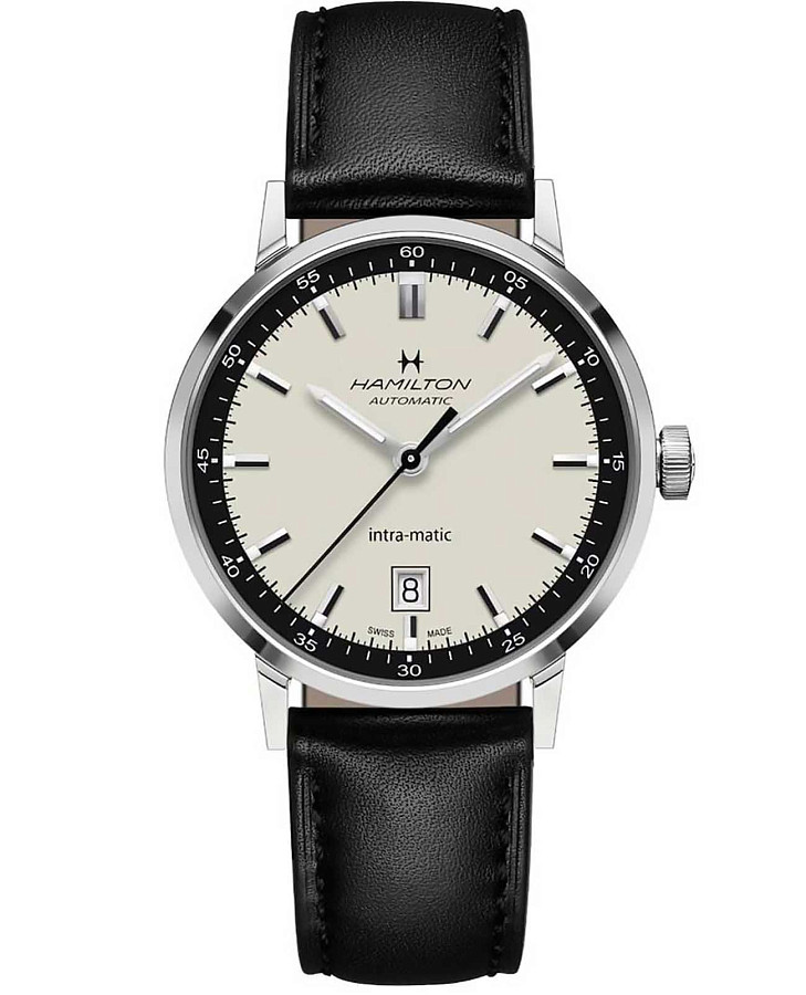 Часы Hamilton American Classic Intra-Matic Auto H38425720 — мужские, антрацитовый