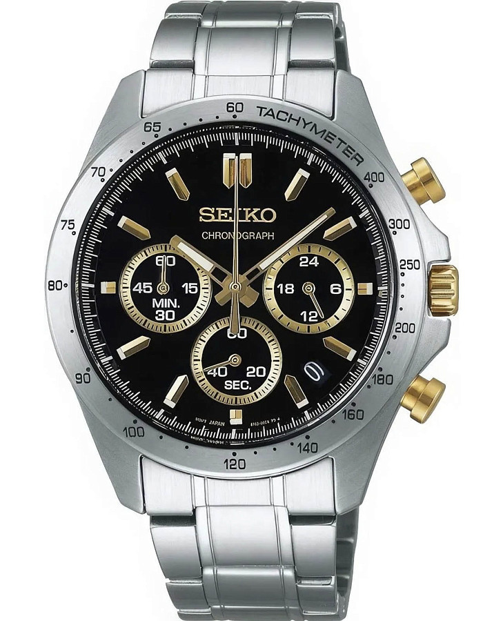 Часы Seiko Spirit Chronograph SBTR015 — мужские, черный