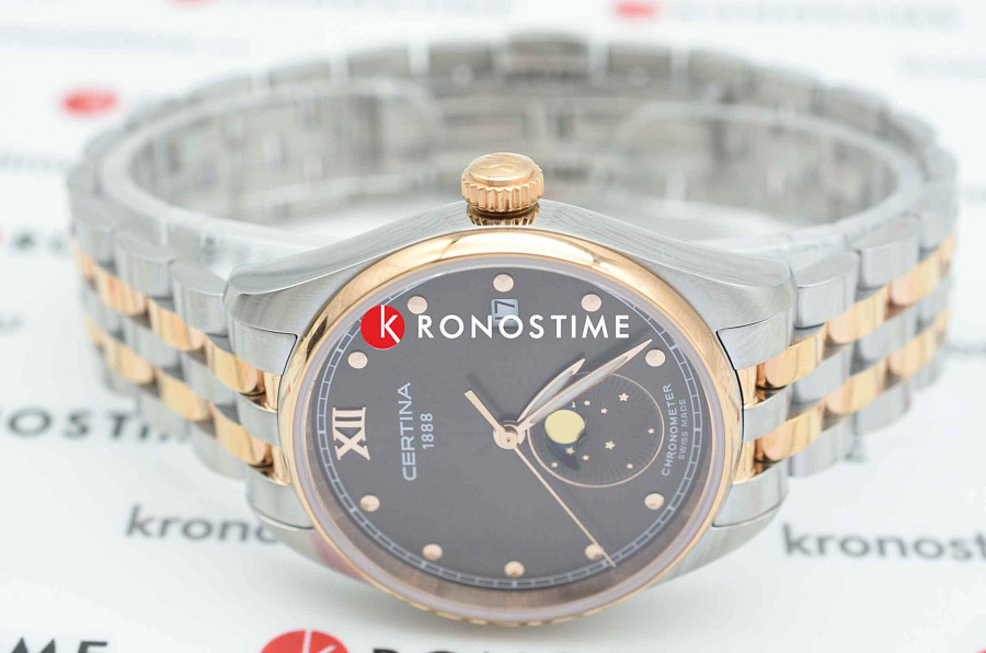 Часы Certina DS-8 Lady Moon Phase C033.257.22.088.00 — кварцевые, Швейцария, женские