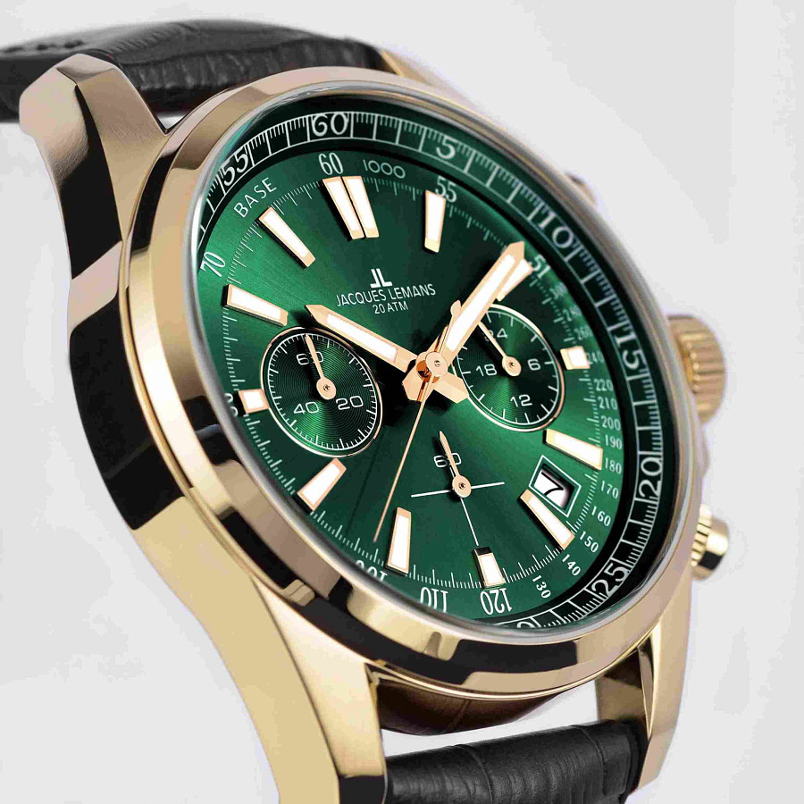 Часы Jacques Lemans Liverpool 1-2117ZJ — кожа + силикон, мужские