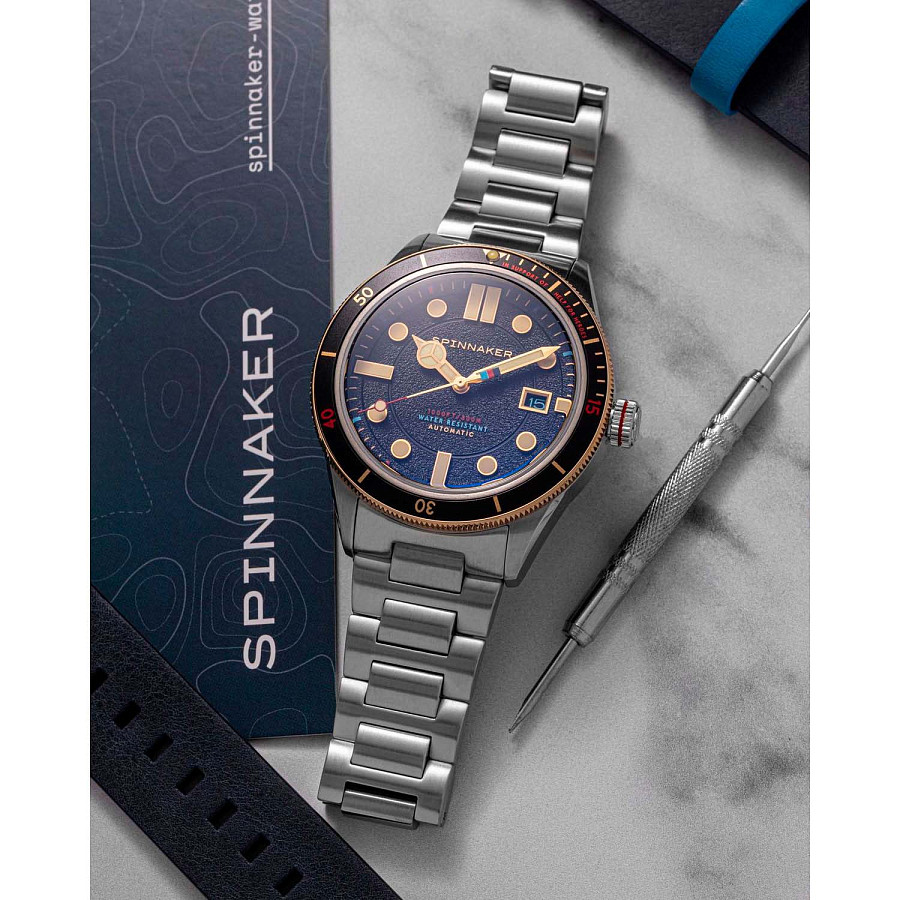 Часы Spinnaker Cahill SP-5096-55-HH — черный, сталь металл