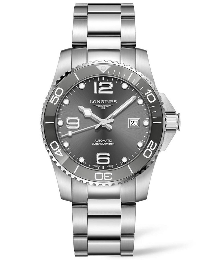 Часы Longines HydroConquest L3.781.4.76.6 — мужские, серый