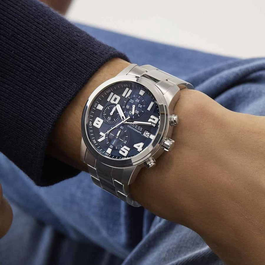 Часы Guess Sport Atticus GW0917G1 — кварцевые, сталь металл