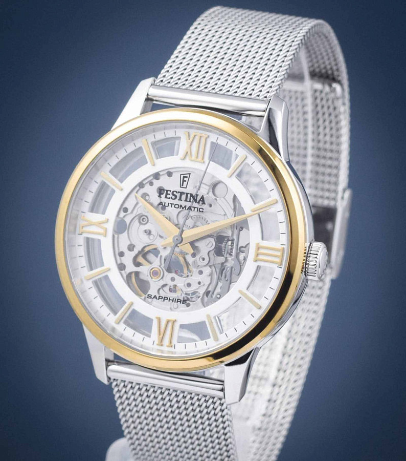 Часы Festina Automatic F20537/1 — серебристый, сталь металл