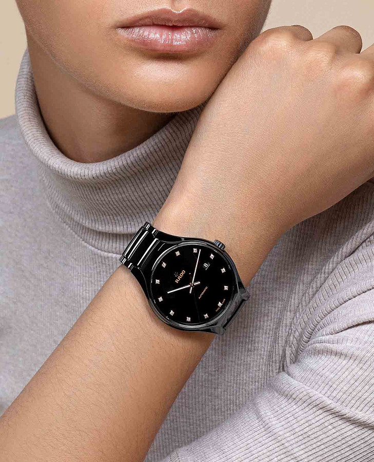 Часы Rado True Automatic Diamonds R27056732 — керамика, мужские