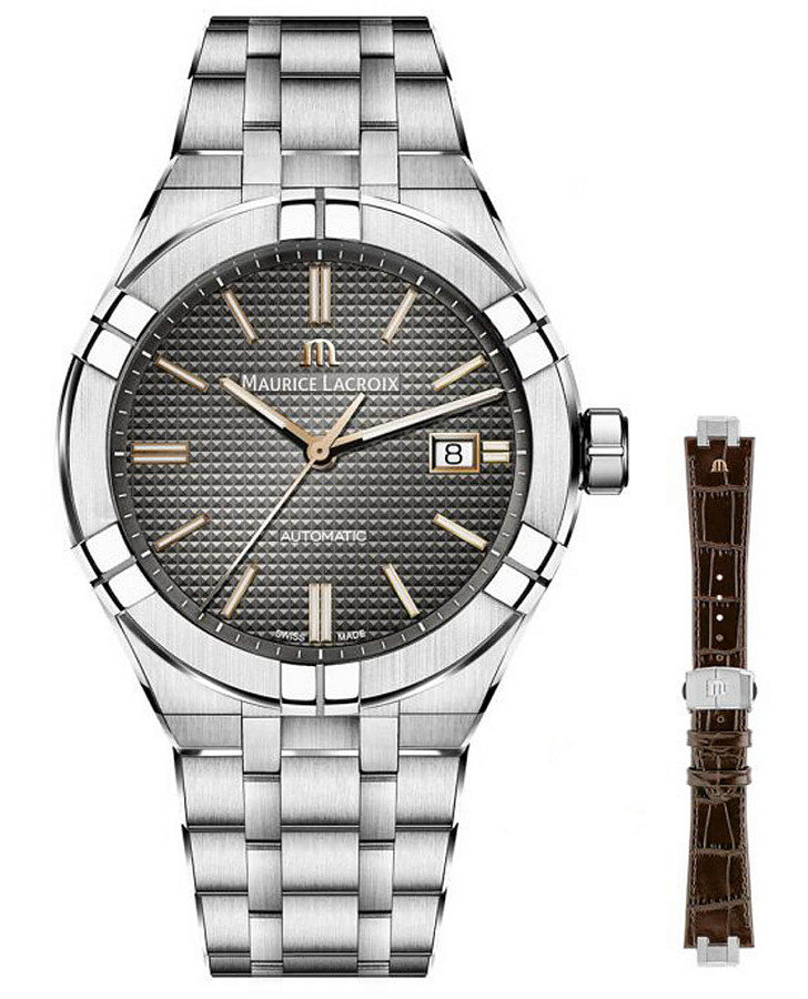 Часы Maurice Lacroix Aikon Automatic AI6008-SS002-331-2 — серый, механические