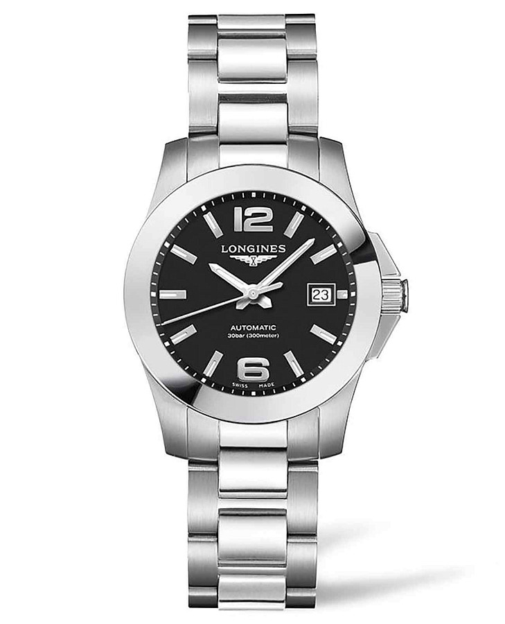 Часы Longines Conquest L3.276.4.58.6 — женские, черный