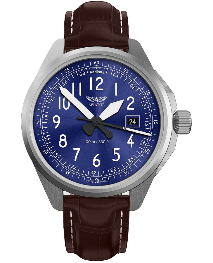 Часы Aviator Airacobra 43 Type B V.1.38.0.325.4 — мужские, синий