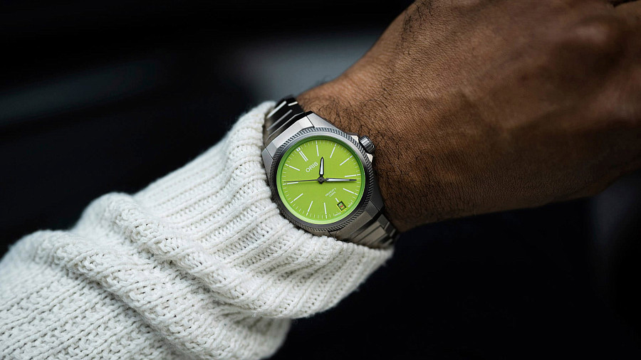 Часы Oris Propilot X Kermit Edition 01 400 7778 7157-Set — мужские, серебристый
